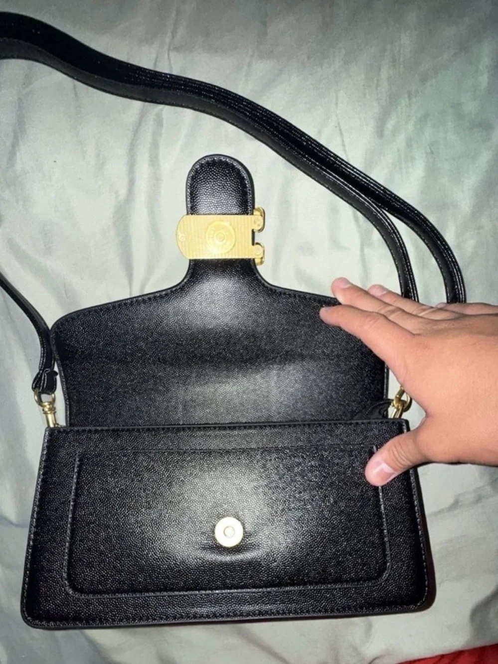 Coach Tabby Shoulder Bag 26 in Black Pebble Leather